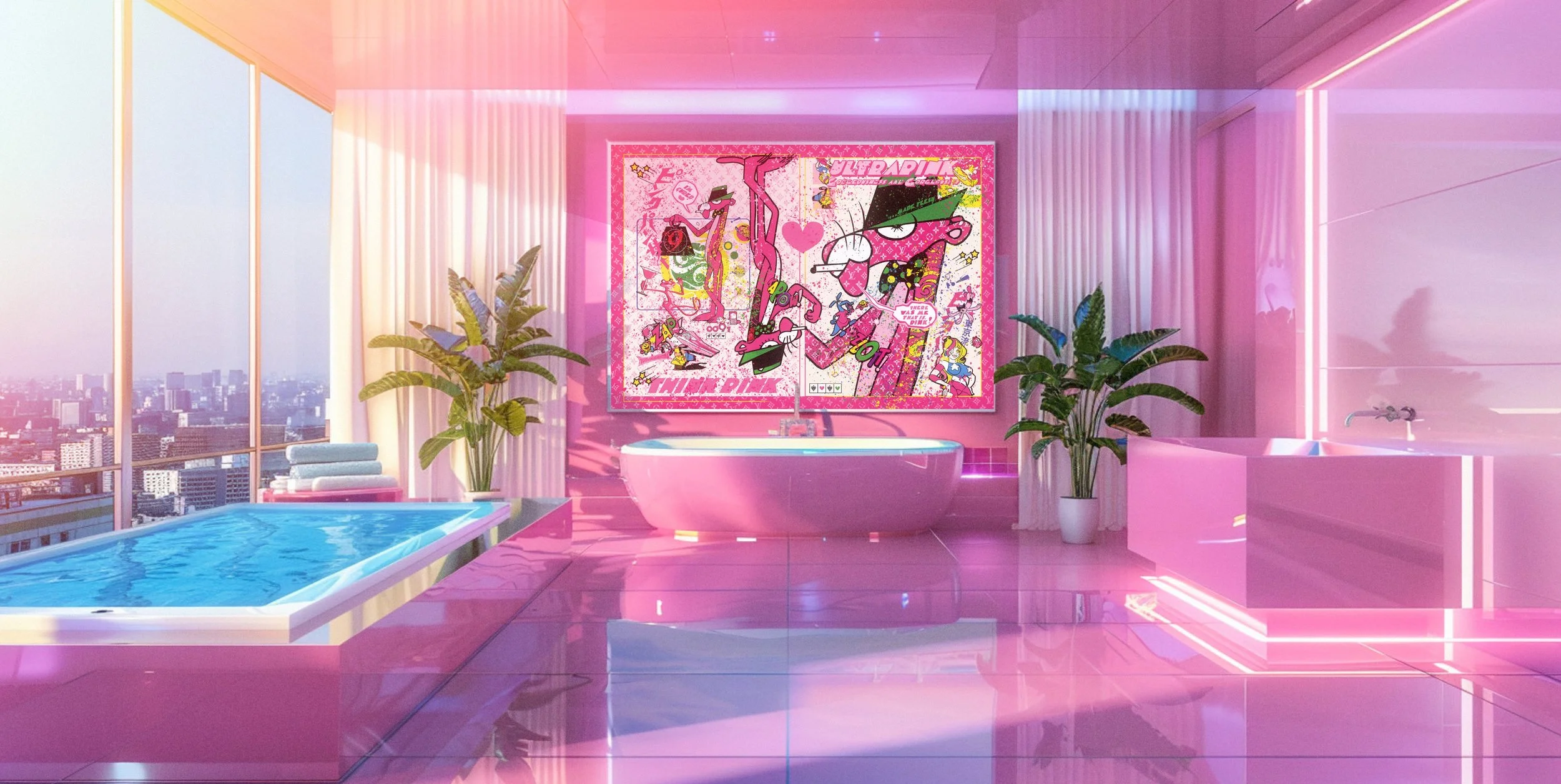 THINK ULTRAPINK | Pink Panther-Inspired Art by Sean Danconia